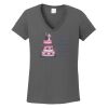 Ladies Heavy Cotton ™ 100% Cotton V Neck T Shirt Thumbnail