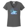 Ladies Heavy Cotton ™ 100% Cotton V Neck T Shirt Thumbnail