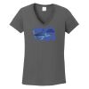 Ladies Heavy Cotton ™ 100% Cotton V Neck T Shirt Thumbnail
