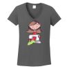 Ladies Heavy Cotton ™ 100% Cotton V Neck T Shirt Thumbnail