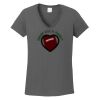 Ladies Heavy Cotton ™ 100% Cotton V Neck T Shirt Thumbnail
