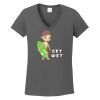Ladies Heavy Cotton ™ 100% Cotton V Neck T Shirt Thumbnail
