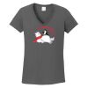 Ladies Heavy Cotton ™ 100% Cotton V Neck T Shirt Thumbnail