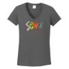 Ladies Heavy Cotton ™ 100% Cotton V Neck T Shirt Thumbnail