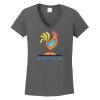 Ladies Heavy Cotton ™ 100% Cotton V Neck T Shirt Thumbnail