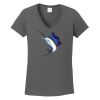 Ladies Heavy Cotton ™ 100% Cotton V Neck T Shirt Thumbnail