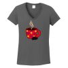 Ladies Heavy Cotton ™ 100% Cotton V Neck T Shirt Thumbnail