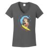 Ladies Heavy Cotton ™ 100% Cotton V Neck T Shirt Thumbnail