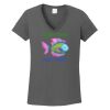 Ladies Heavy Cotton ™ 100% Cotton V Neck T Shirt Thumbnail