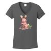 Ladies Heavy Cotton ™ 100% Cotton V Neck T Shirt Thumbnail