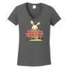 Ladies Heavy Cotton ™ 100% Cotton V Neck T Shirt Thumbnail