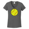 Ladies Heavy Cotton ™ 100% Cotton V Neck T Shirt Thumbnail