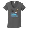 Ladies Heavy Cotton ™ 100% Cotton V Neck T Shirt Thumbnail