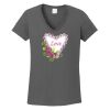 Ladies Heavy Cotton ™ 100% Cotton V Neck T Shirt Thumbnail