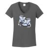 Ladies Heavy Cotton ™ 100% Cotton V Neck T Shirt Thumbnail
