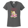 Ladies Heavy Cotton ™ 100% Cotton V Neck T Shirt Thumbnail