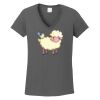 Ladies Heavy Cotton ™ 100% Cotton V Neck T Shirt Thumbnail