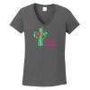 Ladies Heavy Cotton ™ 100% Cotton V Neck T Shirt Thumbnail