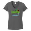 Ladies Heavy Cotton ™ 100% Cotton V Neck T Shirt Thumbnail
