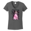 Ladies Heavy Cotton ™ 100% Cotton V Neck T Shirt Thumbnail