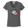 Ladies Heavy Cotton ™ 100% Cotton V Neck T Shirt Thumbnail