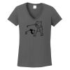 Ladies Heavy Cotton ™ 100% Cotton V Neck T Shirt Thumbnail