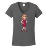 Ladies Heavy Cotton ™ 100% Cotton V Neck T Shirt Thumbnail