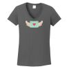 Ladies Heavy Cotton ™ 100% Cotton V Neck T Shirt Thumbnail