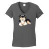 Ladies Heavy Cotton ™ 100% Cotton V Neck T Shirt Thumbnail