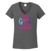 Ladies Heavy Cotton ™ 100% Cotton V Neck T Shirt Thumbnail