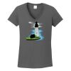 Ladies Heavy Cotton ™ 100% Cotton V Neck T Shirt Thumbnail