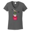 Ladies Heavy Cotton ™ 100% Cotton V Neck T Shirt Thumbnail
