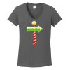 Ladies Heavy Cotton ™ 100% Cotton V Neck T Shirt Thumbnail