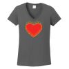 Ladies Heavy Cotton ™ 100% Cotton V Neck T Shirt Thumbnail