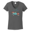 Ladies Heavy Cotton ™ 100% Cotton V Neck T Shirt Thumbnail