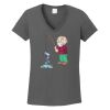 Ladies Heavy Cotton ™ 100% Cotton V Neck T Shirt Thumbnail