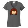 Ladies Heavy Cotton ™ 100% Cotton V Neck T Shirt Thumbnail