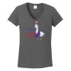 Ladies Heavy Cotton ™ 100% Cotton V Neck T Shirt Thumbnail