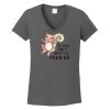Ladies Heavy Cotton ™ 100% Cotton V Neck T Shirt Thumbnail
