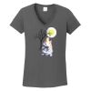 Ladies Heavy Cotton ™ 100% Cotton V Neck T Shirt Thumbnail