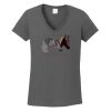 Ladies Heavy Cotton ™ 100% Cotton V Neck T Shirt Thumbnail