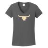 Ladies Heavy Cotton ™ 100% Cotton V Neck T Shirt Thumbnail