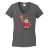 Ladies Heavy Cotton ™ 100% Cotton V Neck T Shirt Thumbnail