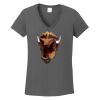 Ladies Heavy Cotton ™ 100% Cotton V Neck T Shirt Thumbnail