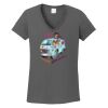 Ladies Heavy Cotton ™ 100% Cotton V Neck T Shirt Thumbnail