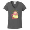 Ladies Heavy Cotton ™ 100% Cotton V Neck T Shirt Thumbnail