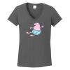 Ladies Heavy Cotton ™ 100% Cotton V Neck T Shirt Thumbnail