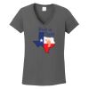 Ladies Heavy Cotton ™ 100% Cotton V Neck T Shirt Thumbnail