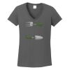 Ladies Heavy Cotton ™ 100% Cotton V Neck T Shirt Thumbnail