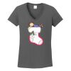 Ladies Heavy Cotton ™ 100% Cotton V Neck T Shirt Thumbnail